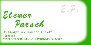 elemer parsch business card